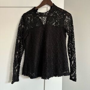 Paper Tee Black Lace Top